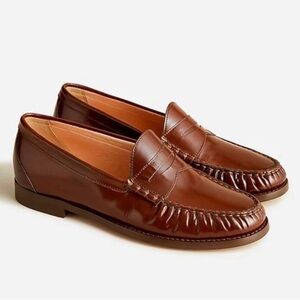 J. Crew Brown Leather Penny Loafers